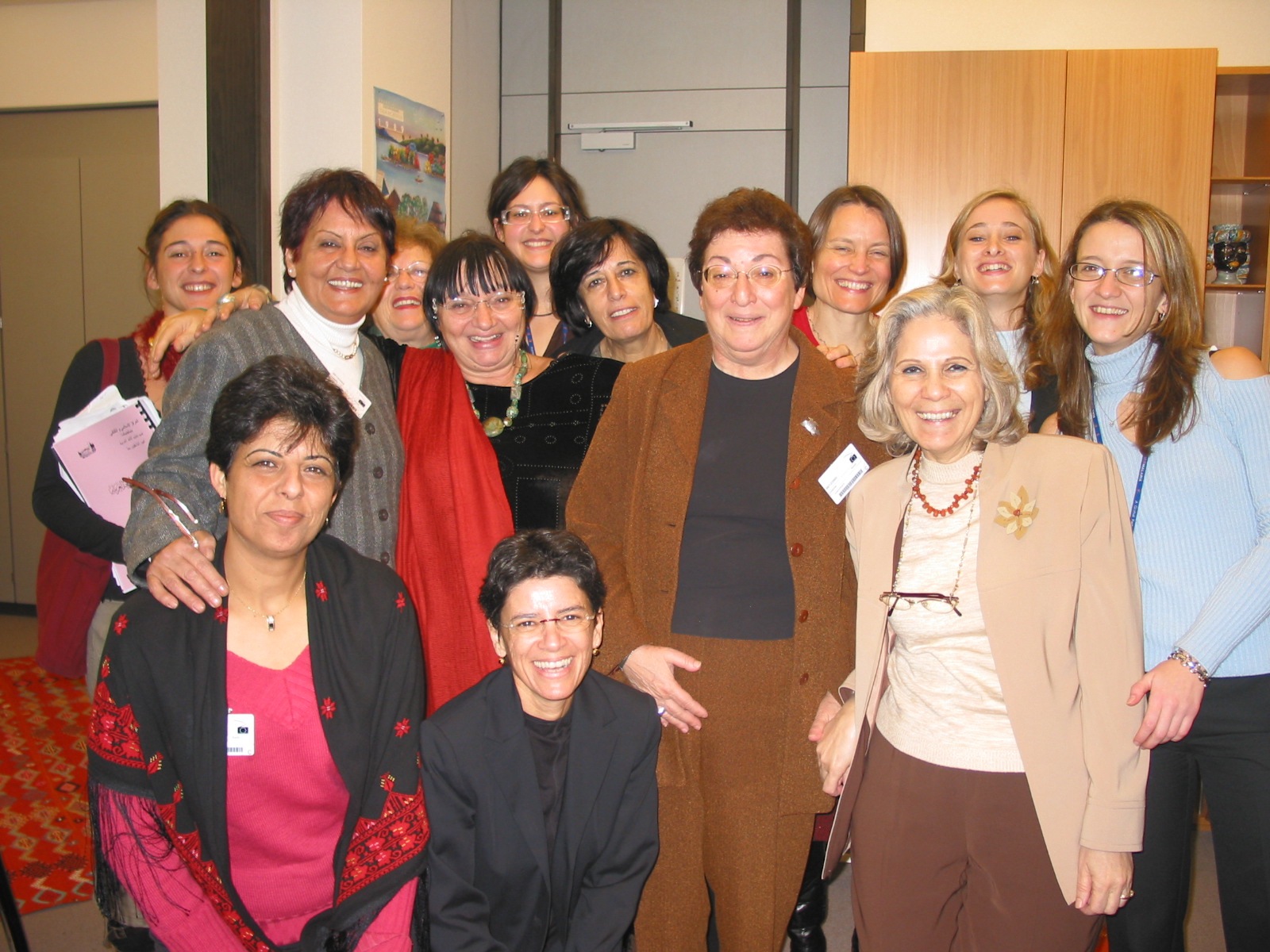 Avec des femmes israéliennes et palestiniennes au Parlement européens